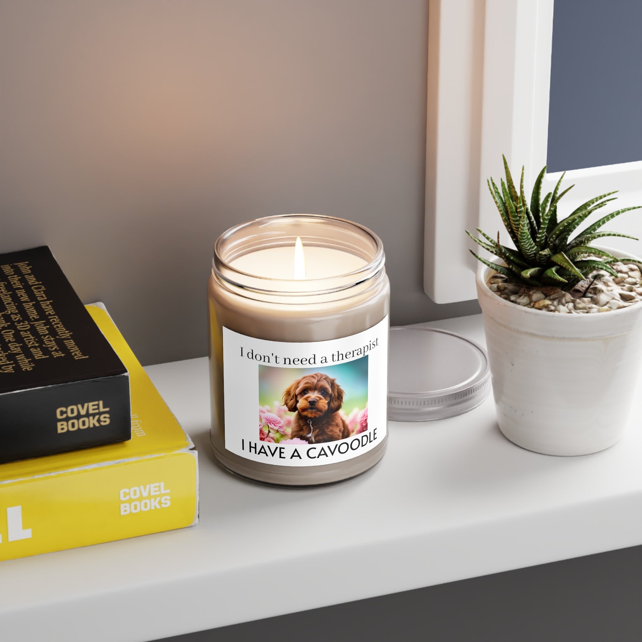 Brown Cavoodle Themed Scented Candles, 255g