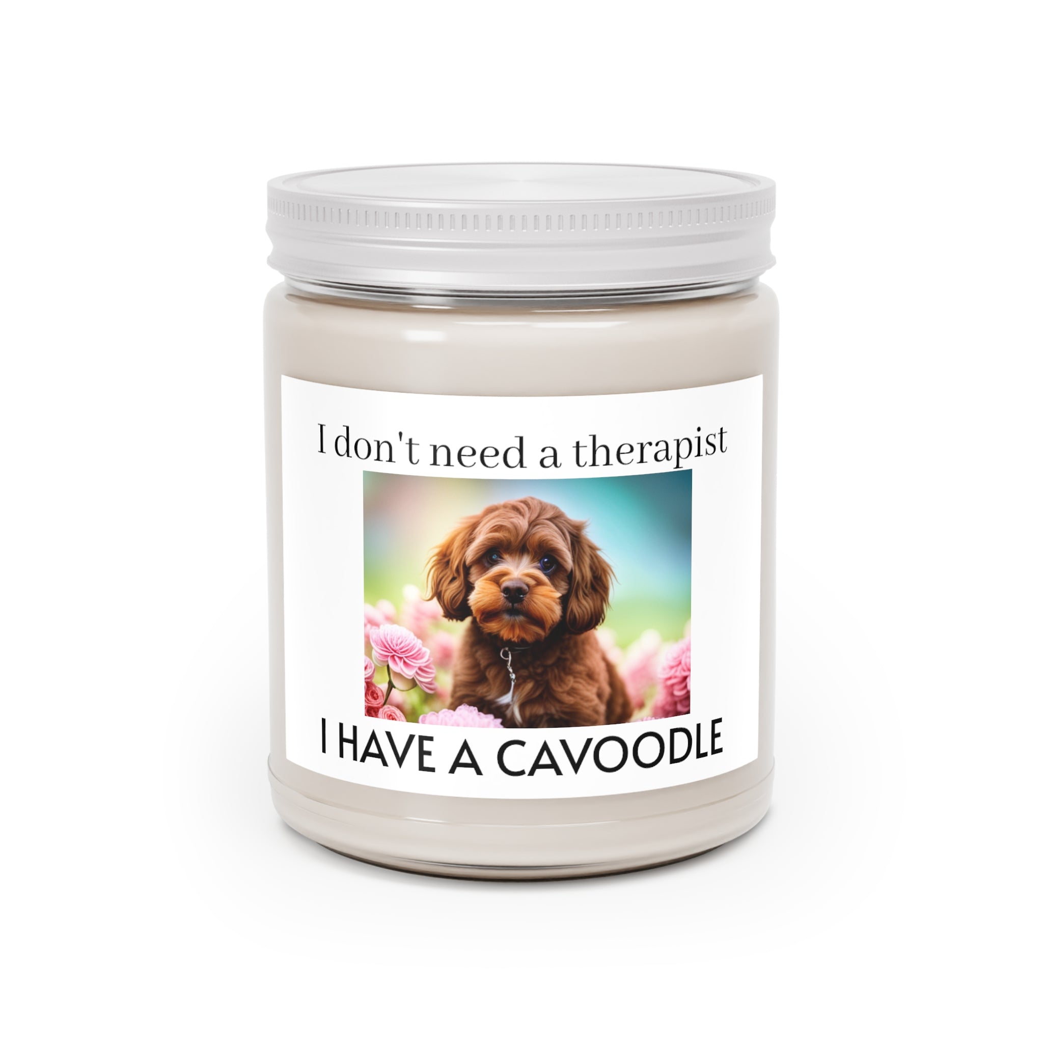 Brown Cavoodle Themed Scented Candles, 255g