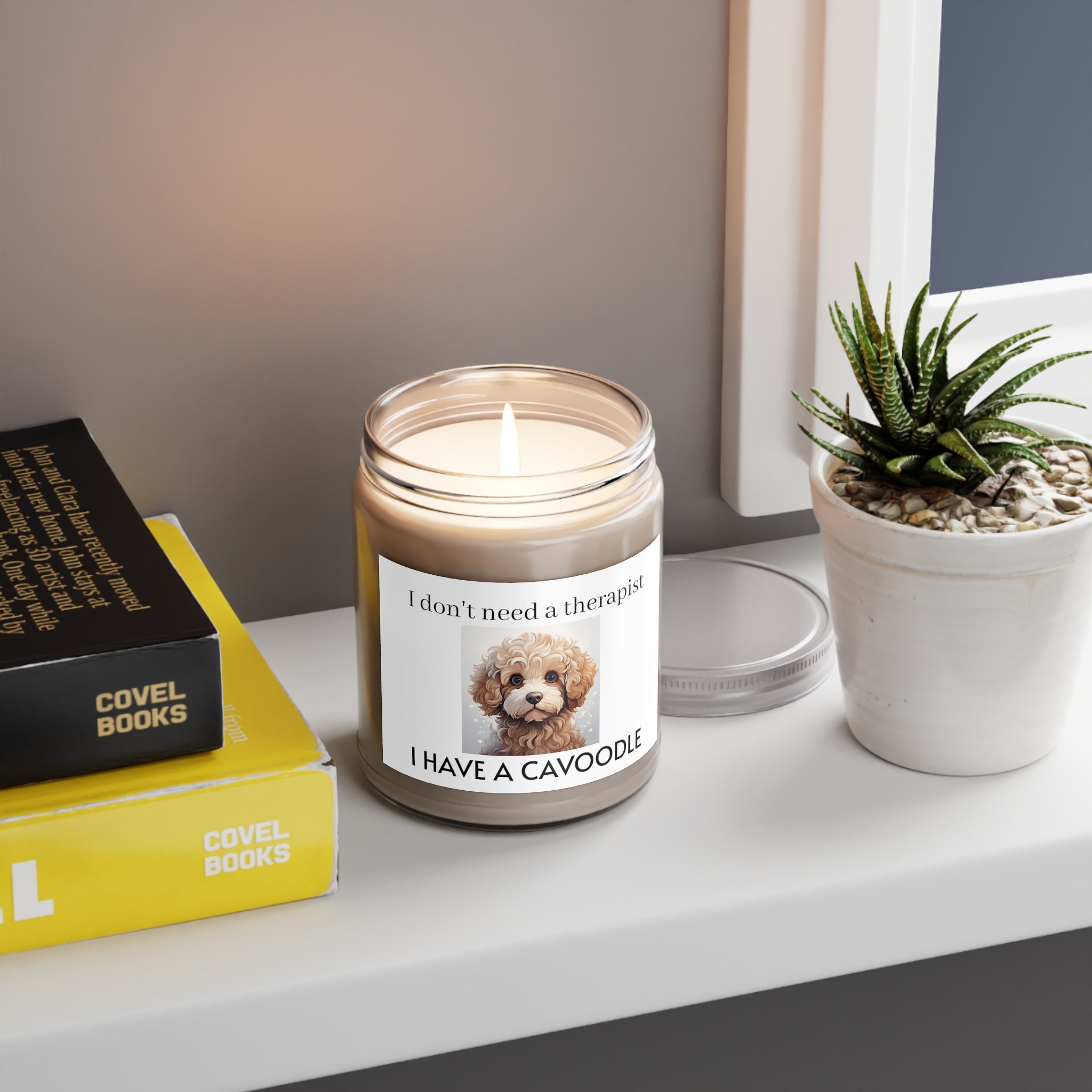 Apricot Cavoodle Candle Scented Candles, 255g