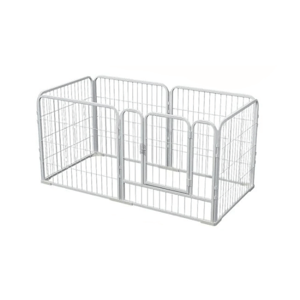 6-Panel Heavy-Duty Metal Dog Playpen – Foldable Pet Barrier