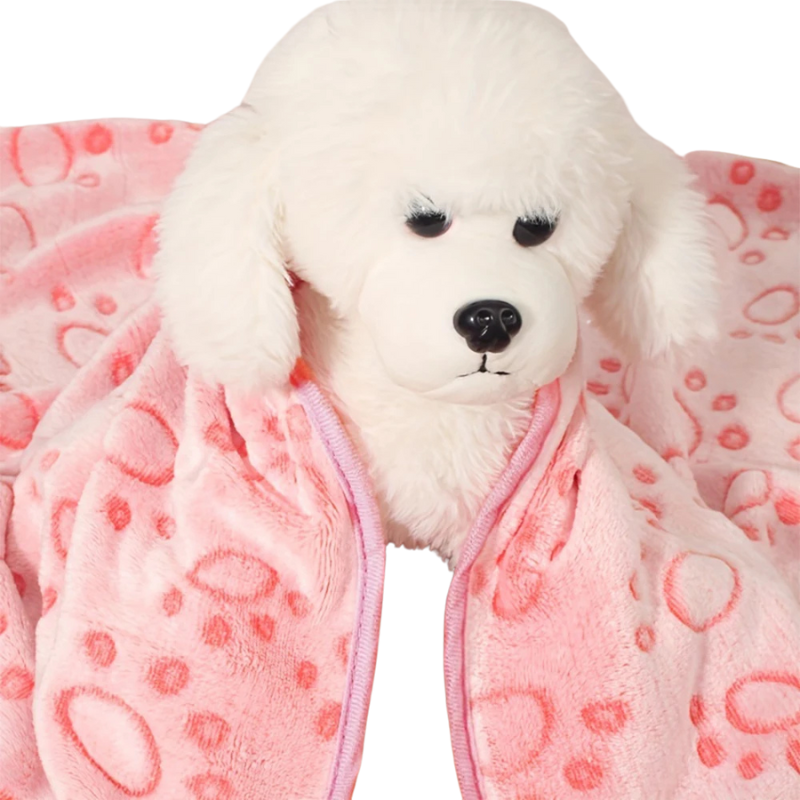 Soft and Cosy Paw Print Pet Blanket