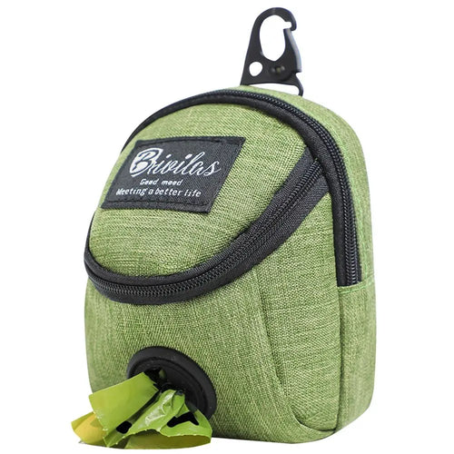 green poop bag holder in a white background