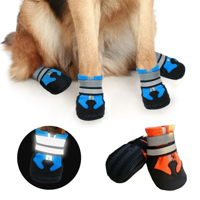 Non-Slip Waterproof Dog Shoes: Medium, Large