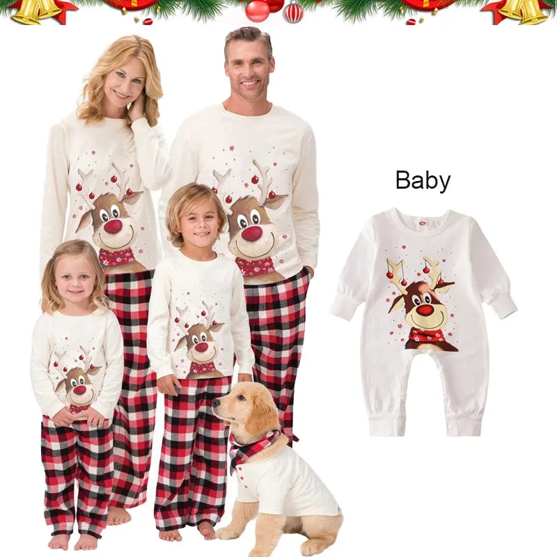 Xmas Family Puppy Matching Pajamas