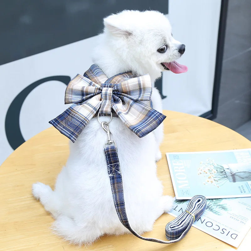 Pastel Bowtie Dog Walking Harness