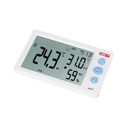 rectangular thermometer on a white background