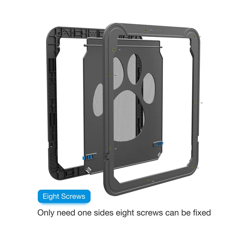 4-Way Lockable Plastic Pet Screen Door