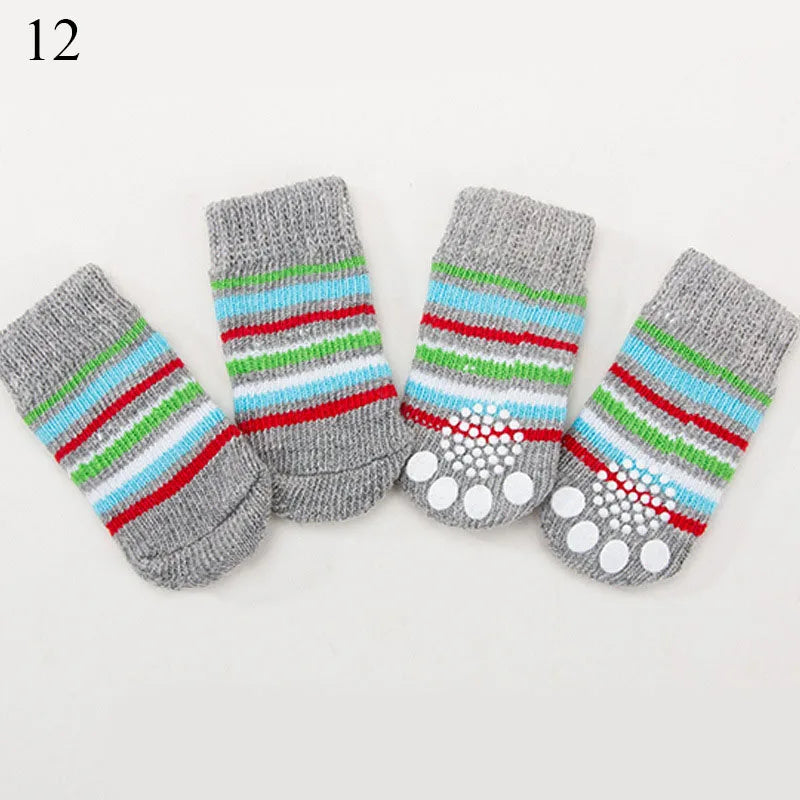 4 Pc Set of Christmas Inspired Dog Socks