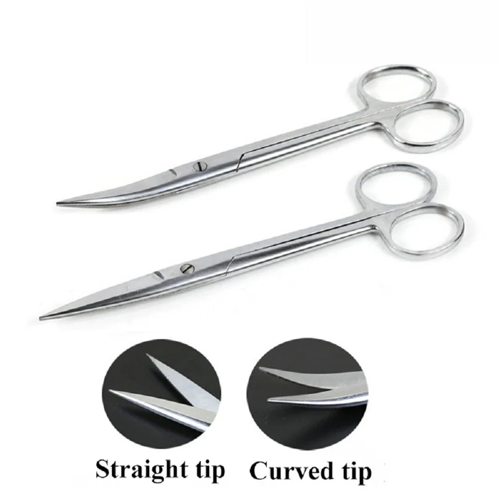 Stainless Steel Scissors with Straight and Curved Tips