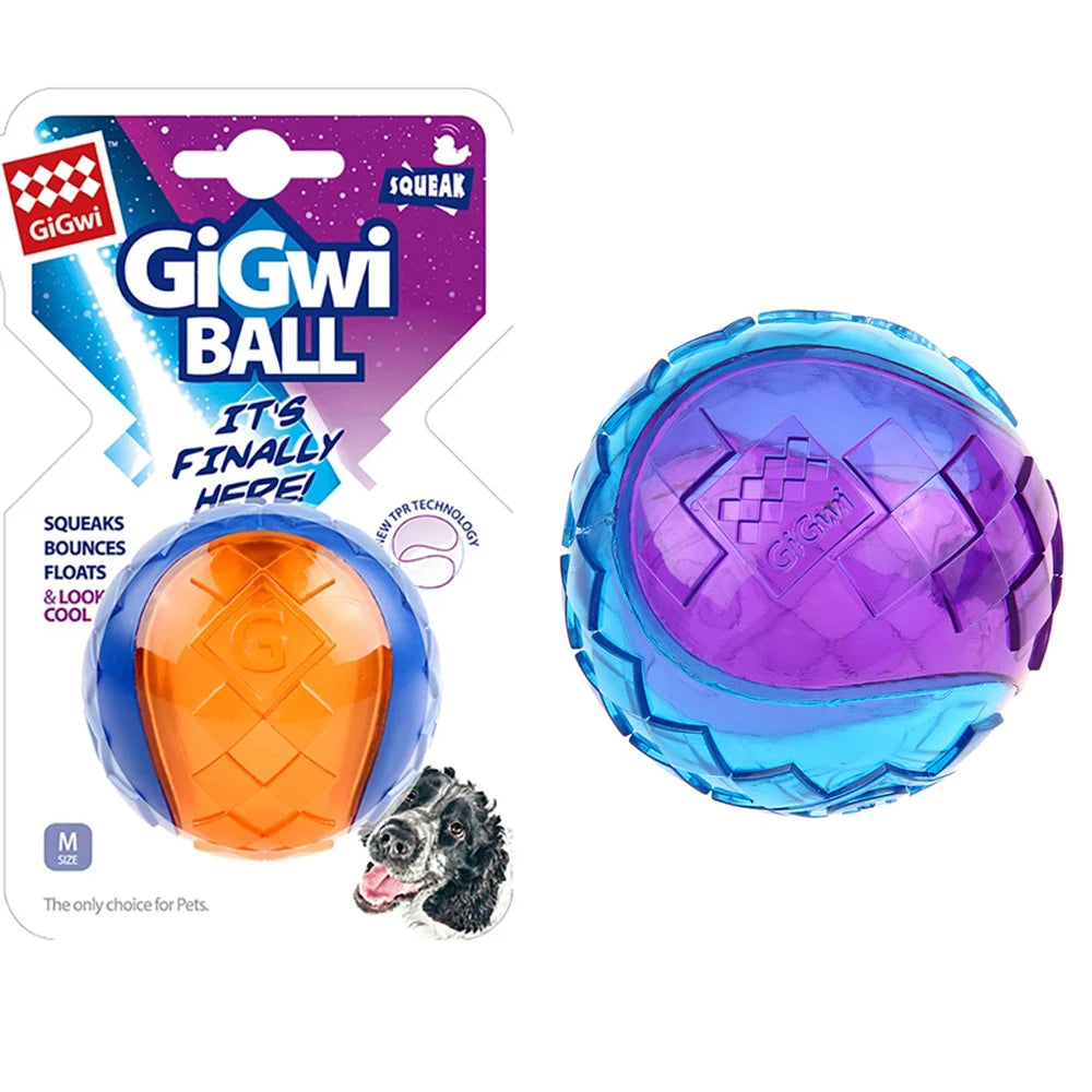 Squeaky Rubber Ball Dog Chew Toy