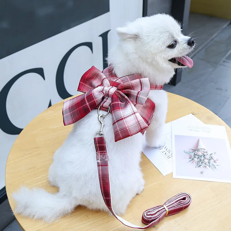 Pastel Bowtie Dog Walking Harness