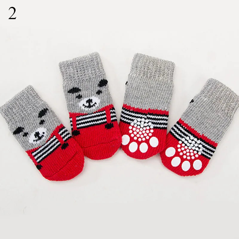 4 Pc Set of Christmas Inspired Dog Socks