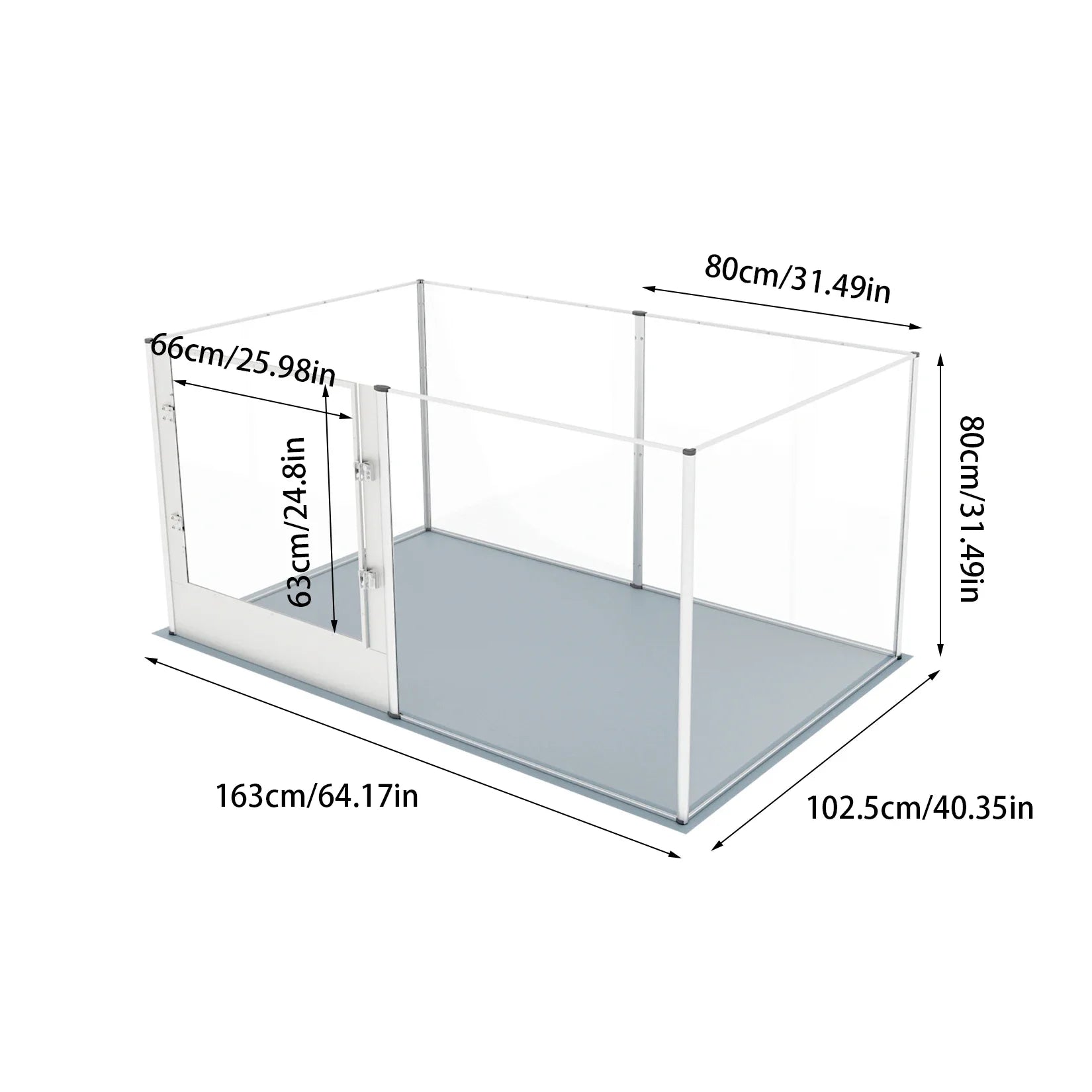 6-Panel Acrylic Dog Playpen with Waterproof Mat – Heavy Duty Indoor Fence