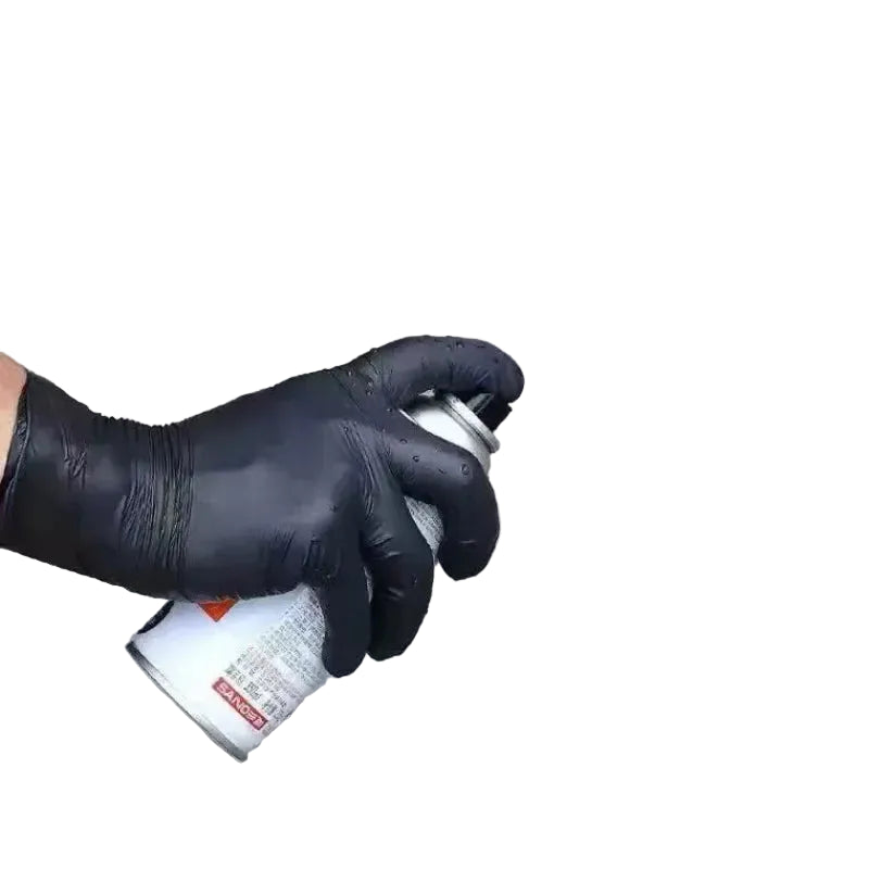 Disposable Black Nitrile Gloves 100 Pack