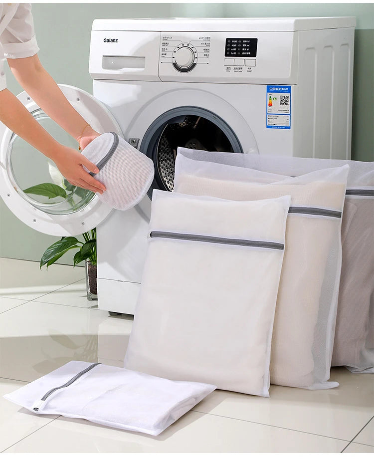 Thickened Mesh Polyester Laundry Bag Set