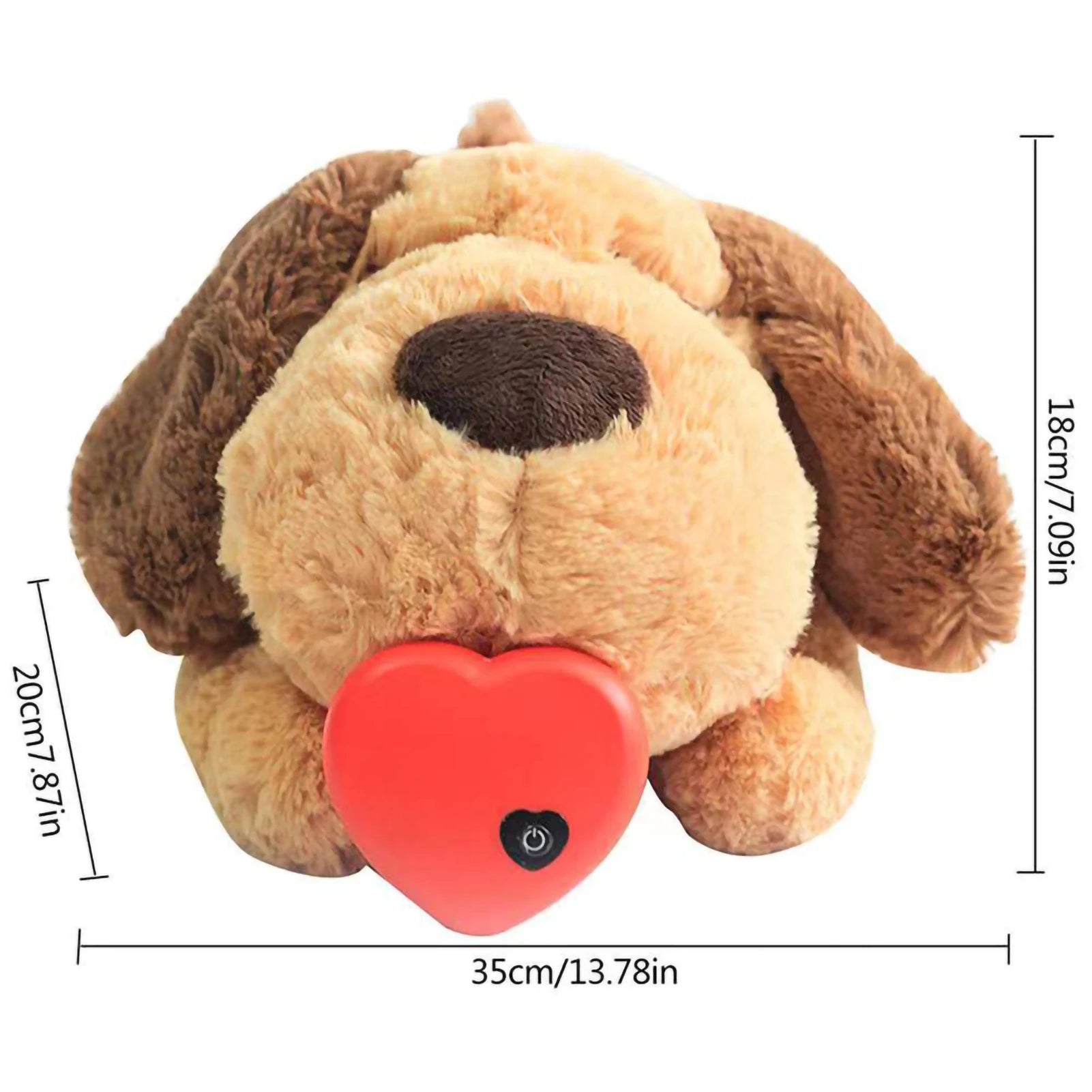 Heart Beat Comforter Plush Dog