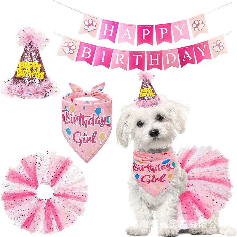 Girl Dog Birthday Set