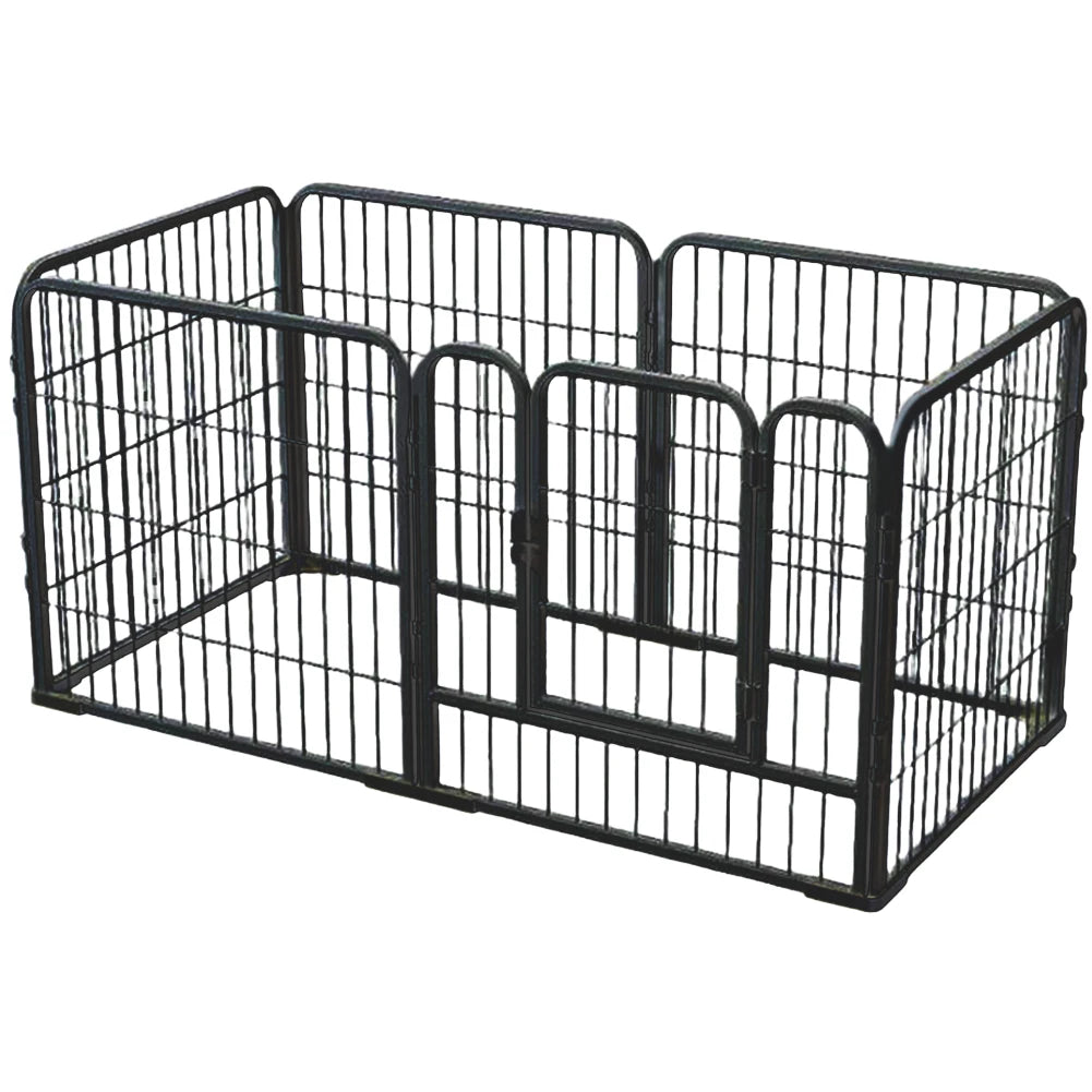 6-Panel Heavy-Duty Metal Dog Playpen – Foldable Pet Barrier