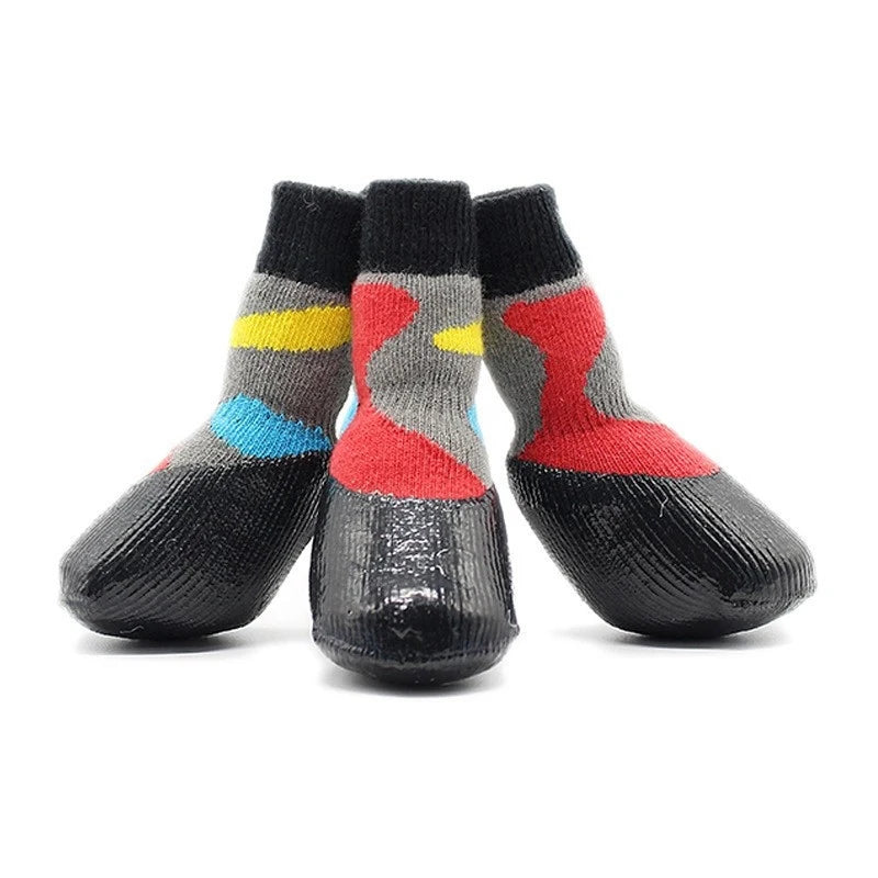 4pc Set Cotton Anti-Skid Dog Socks