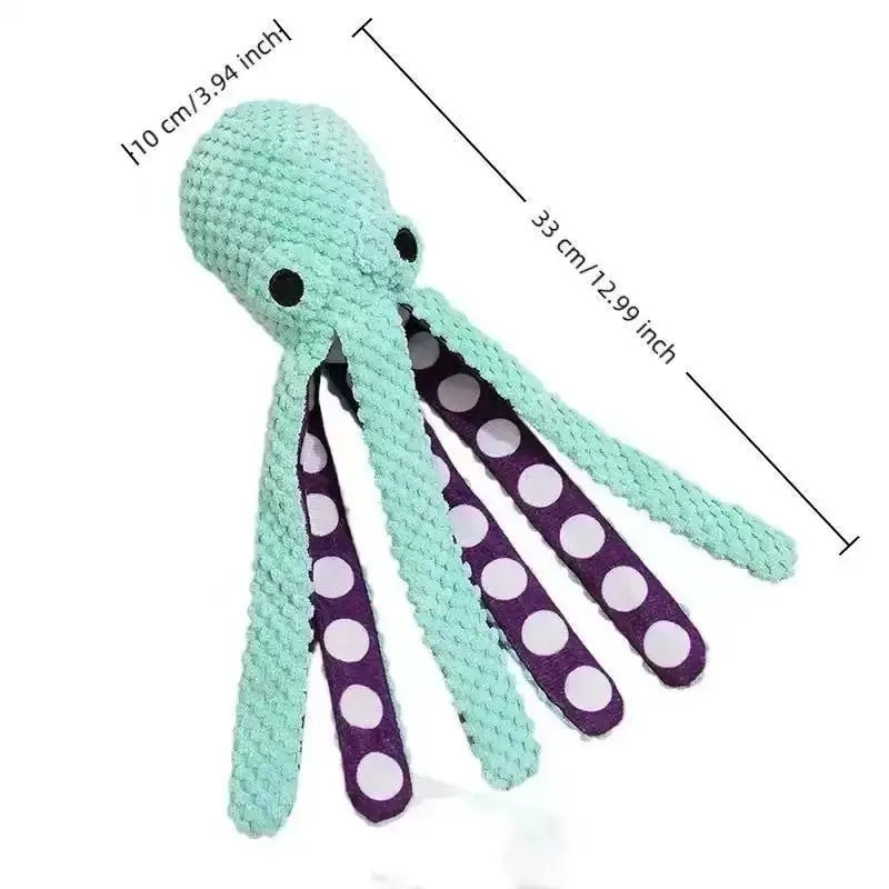 Crinkle-Tentacle Octopus Dog Toy