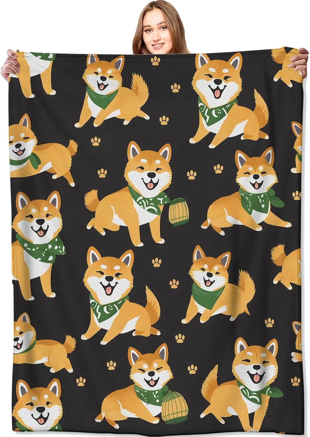 Throw Thin Blanket for Shiba Inu Lovers