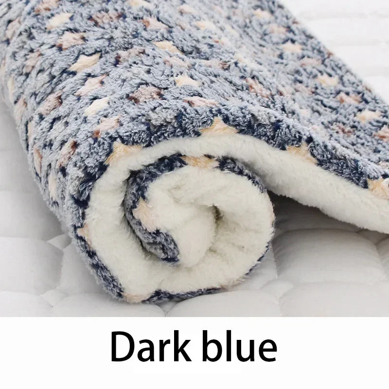 Washable Soft Fleece Pet Bed Blanket