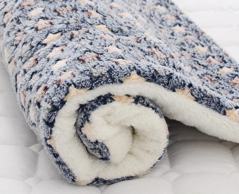 Washable Soft Fleece Pet Bed Blanket