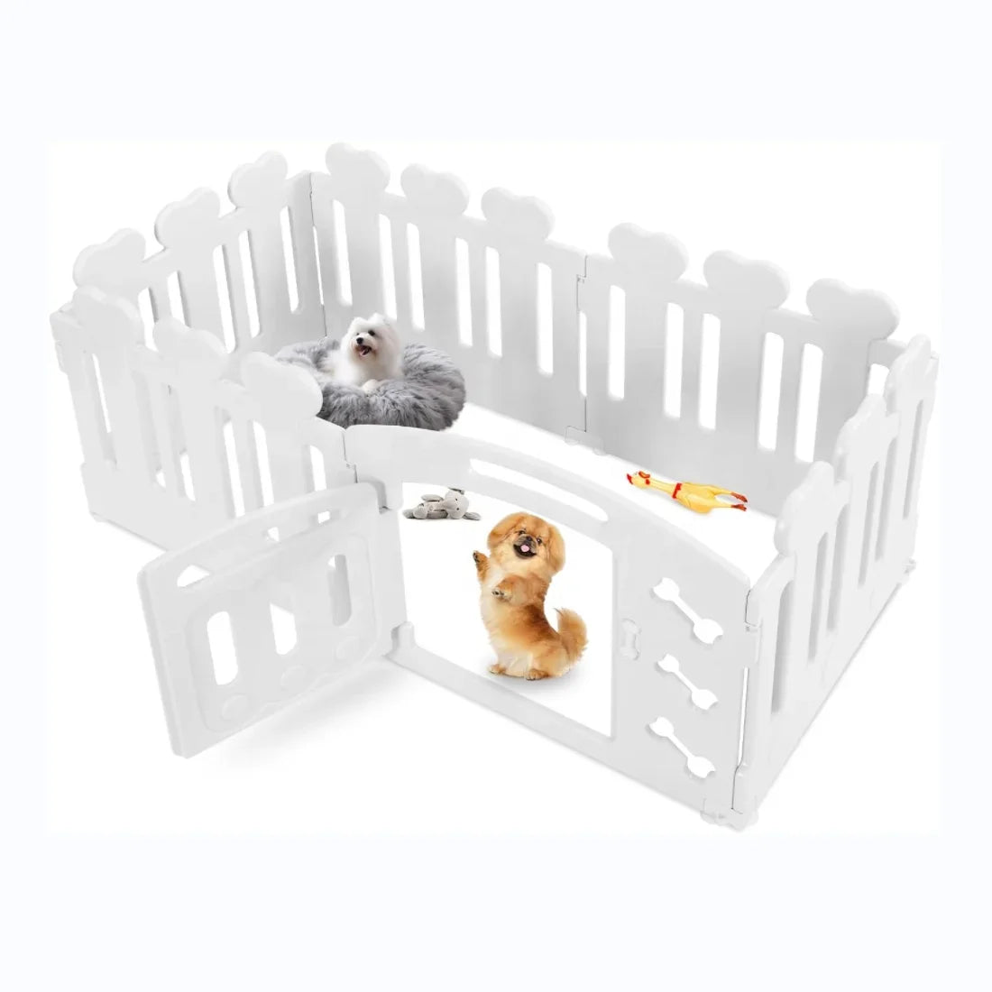 Foldable Dog Crate & Playpen – Portable Indoor/Outdoor Pet Enclosure