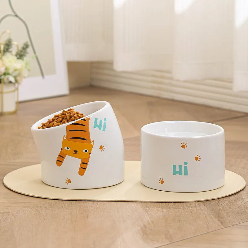 Anti Flip Resistant Dual Bowl for Cats And Dogs