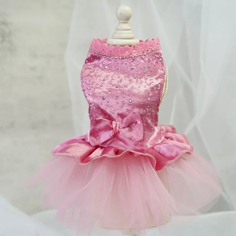 Pet Dress Apparel Lace Skirt