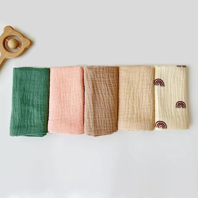 The Soft Cotton Face Bath Handkerchief Towel Set from a second angle