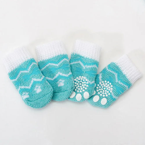 4 PCS Paw Printed Antislip Dog Socks - RPBA Shop