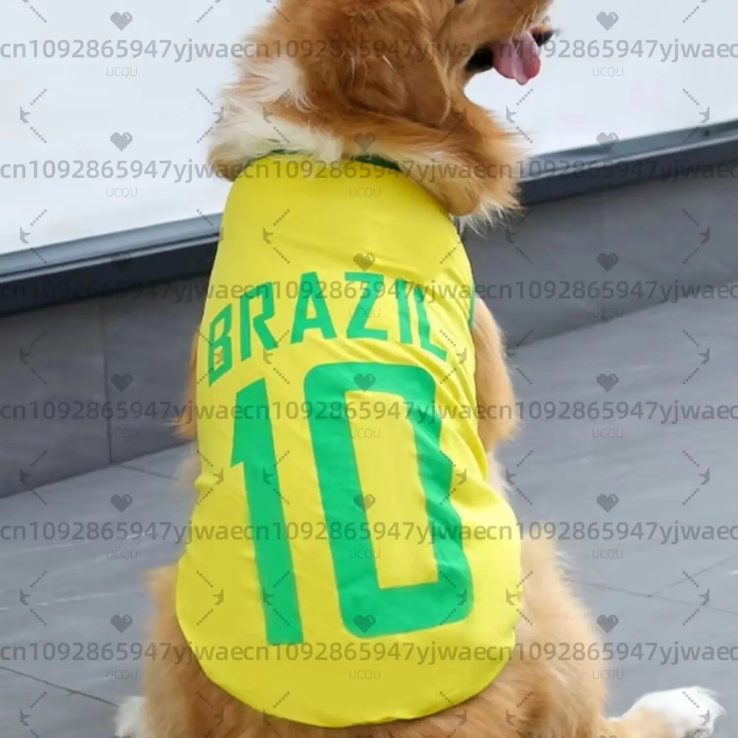 Brazil No.10 Dog Football Jersey