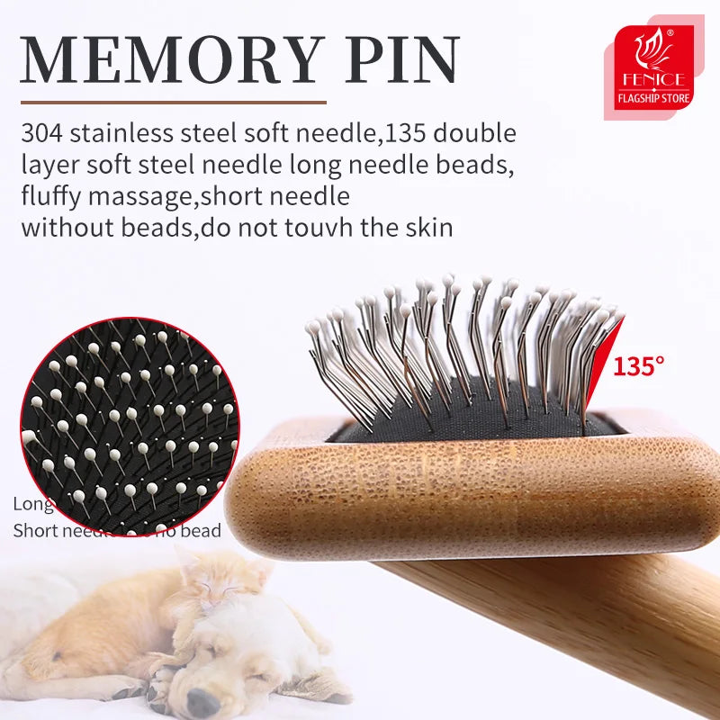 Wooden Pet Slicker Brush