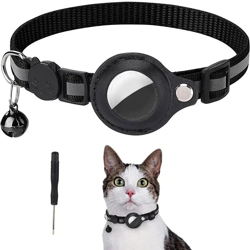 Cat Collar With Bell And AirTag Holder