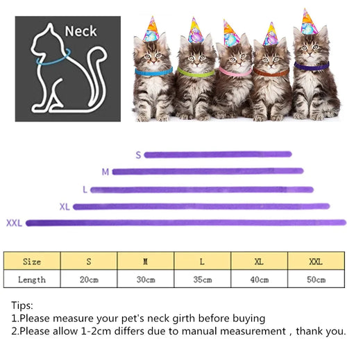 The Colourful Newborn Velcro Collars for Pets, shown again in closer detail