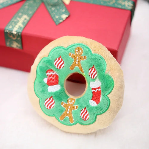 Plush Christmas Circle Pet Toys for Australian dogs