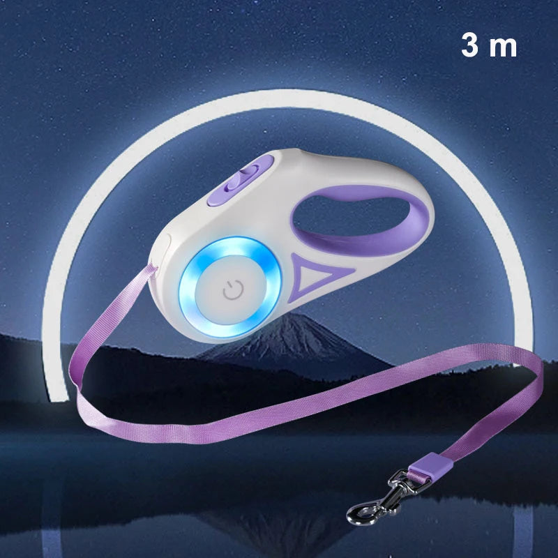 LED Luminous Retractable Dog Leash