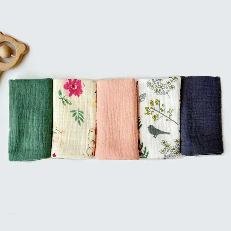 Another photo of the Soft Cotton Face Bath Handkerchief Towel Set