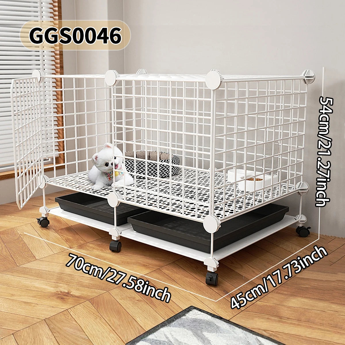 Indoor Pet Cage with Toilet for Small Pets
