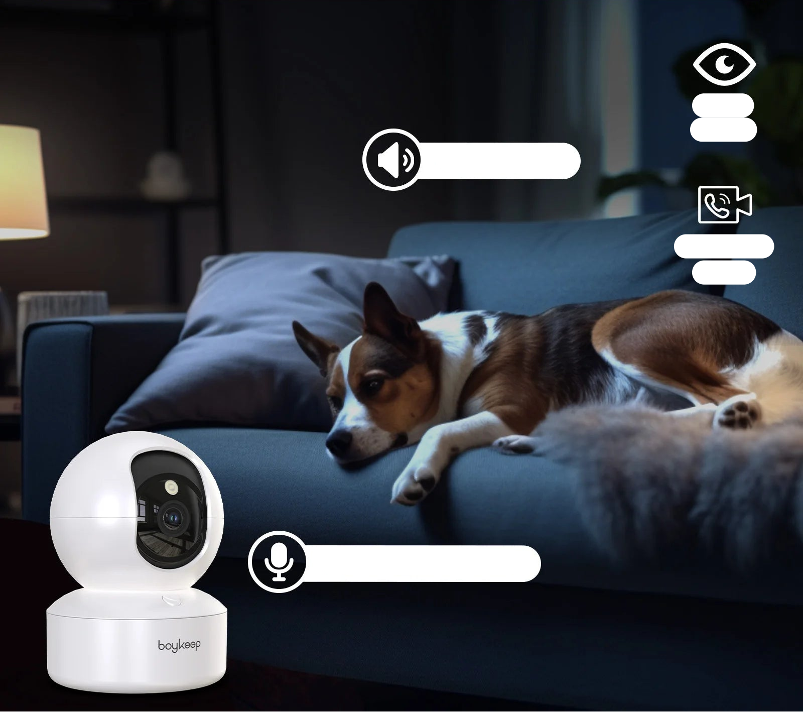 2 Pieces Surveillance Camera with Motion Detection