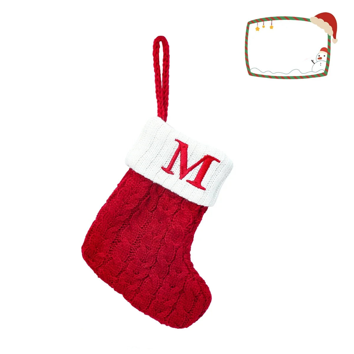 Knitted Snowflake Christmas Stocking