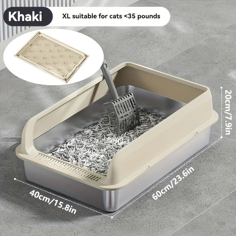 Leak Proof Stainless Steel Cat Box