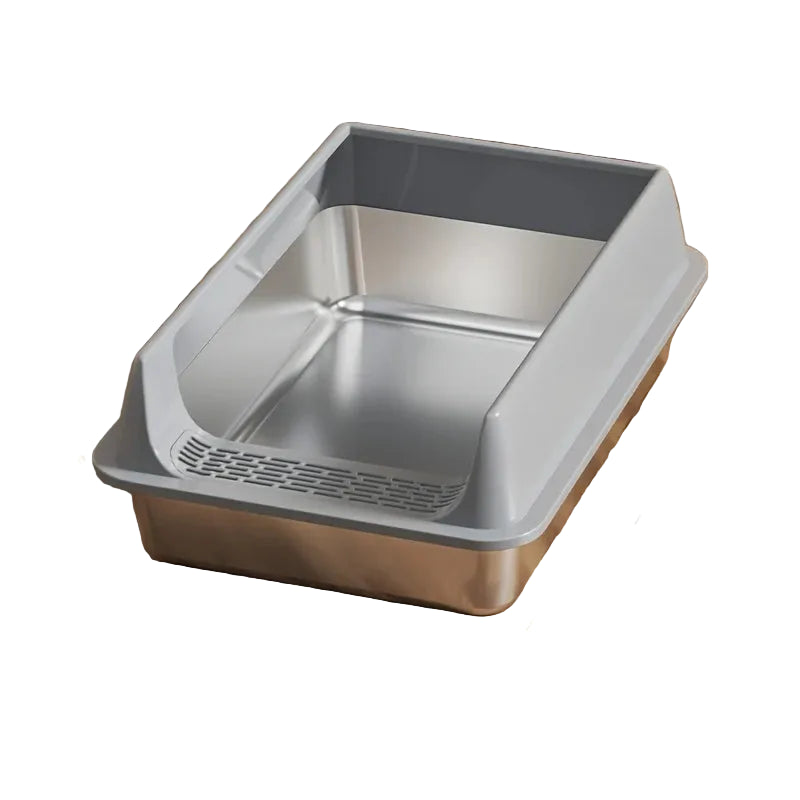 Splash-Proof Stainless Steel Litter Box