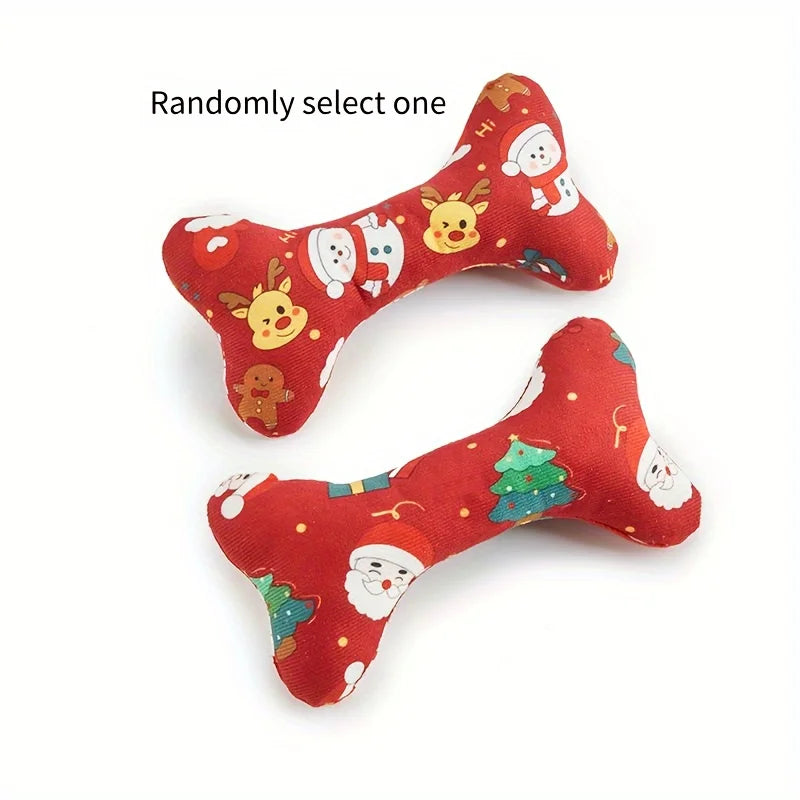 Durable Plush Bone-Shaped Dog Toy