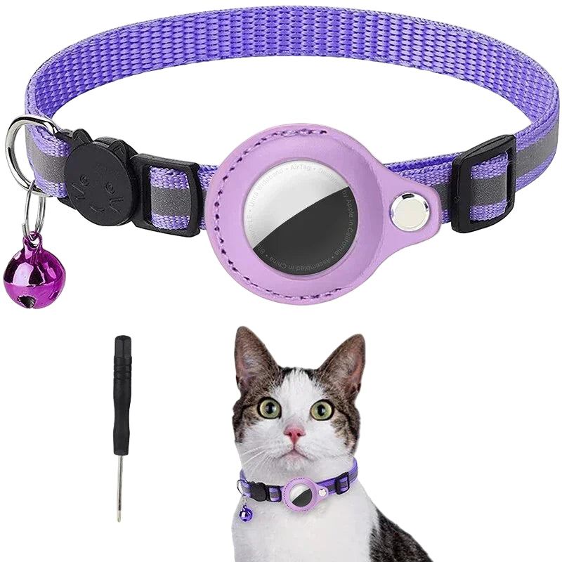 Cat Collar With Bell And AirTag Holder