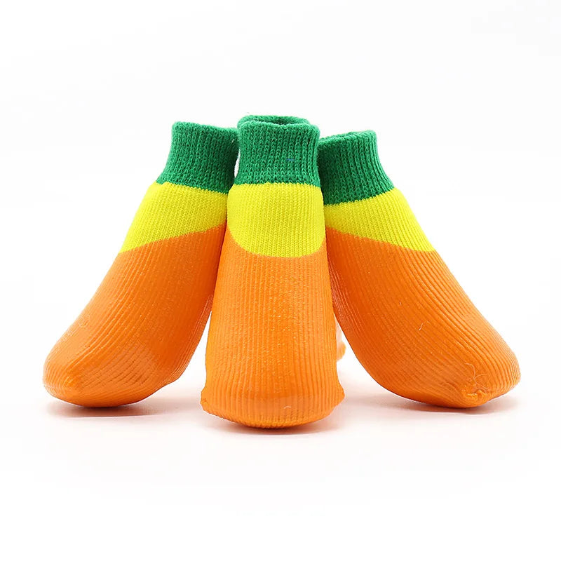 4pc Set Cotton Anti-Skid Dog Socks