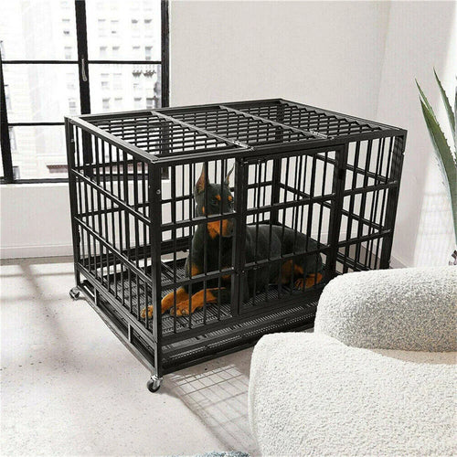 XXL Heavy Duty Dog Crate with Wheels and Tray for Australian dogs