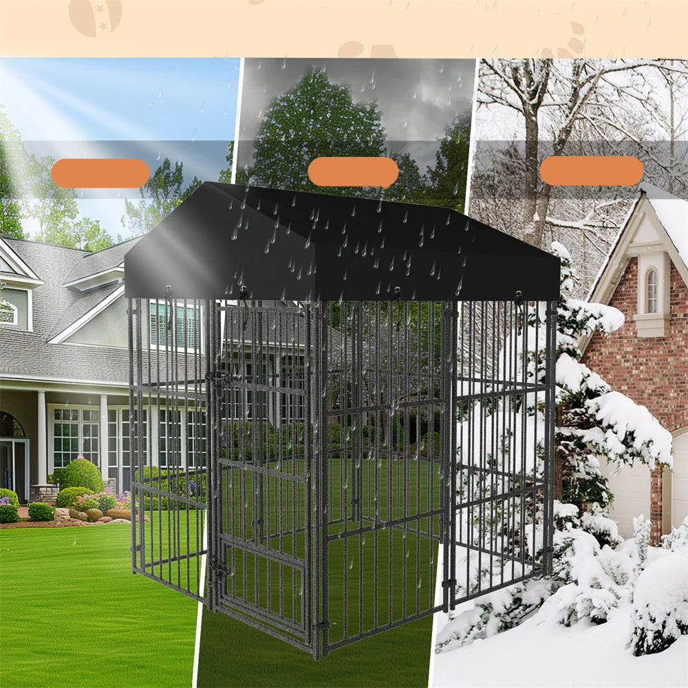 Large Pet Cage with Roof Cover