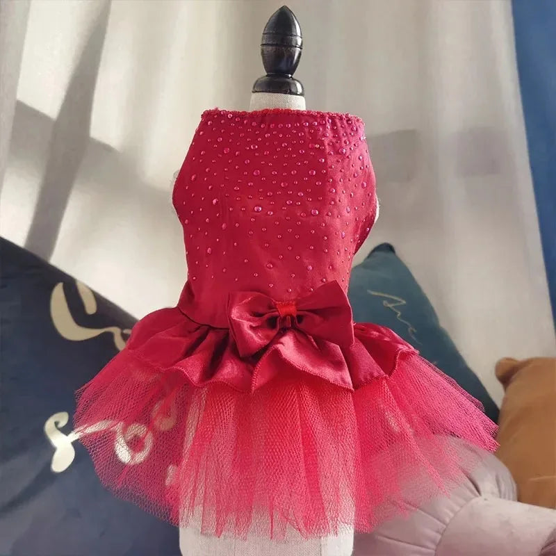 Pet Dress Apparel Lace Skirt
